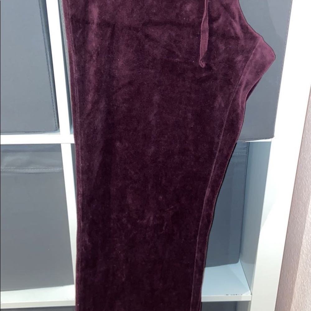 Purple silk sweats